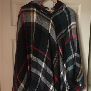Ariana by Howard plaid poncho